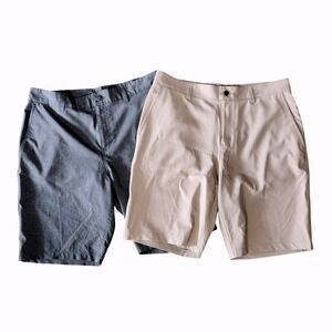 LOT OF 2‎ PANAMA JACK HYBRID SHORTS TAN GRAY MENS 34 LIGHTWEIGHT CASUAL